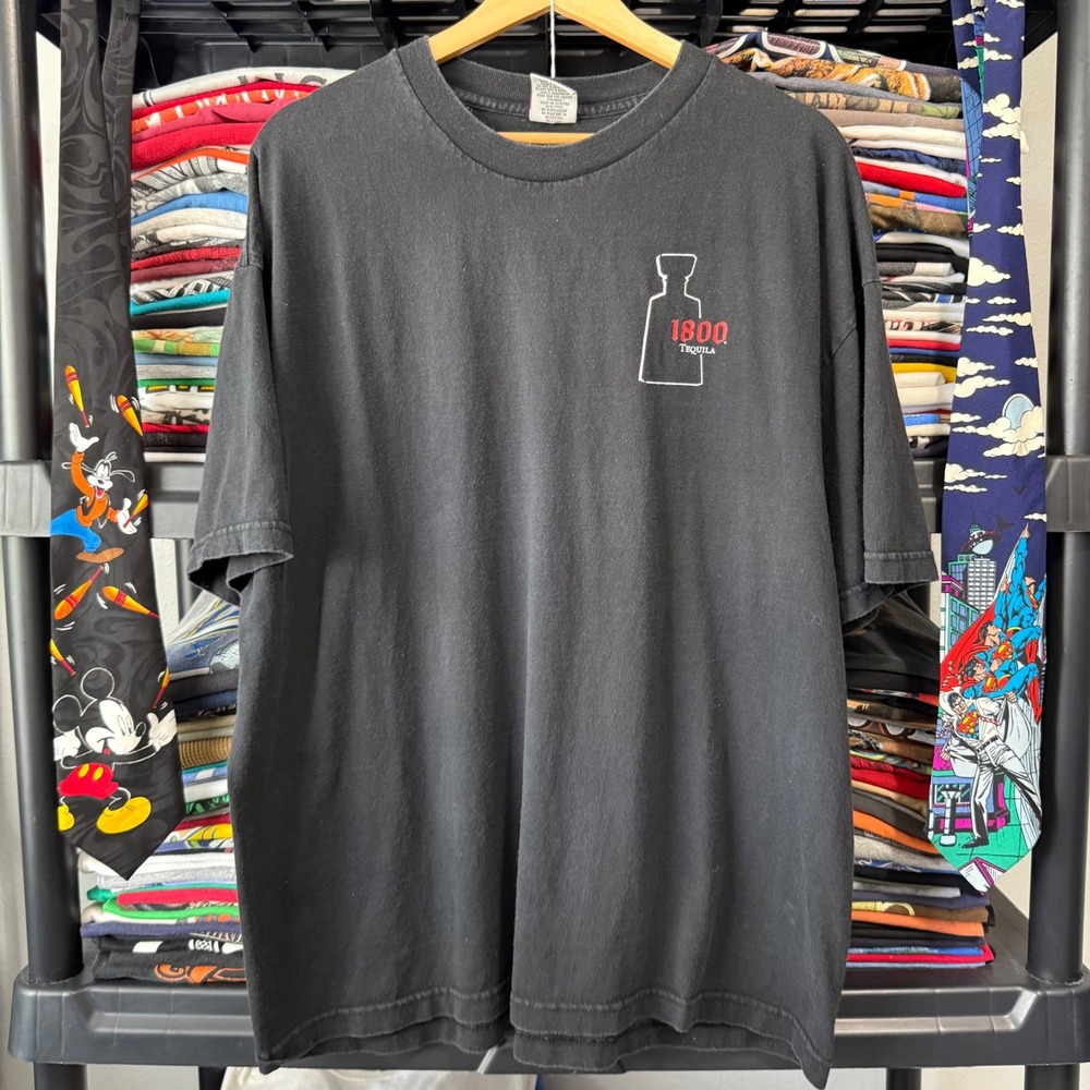 Vintage Black 1800 Tequila Graphic T-Shirt XL